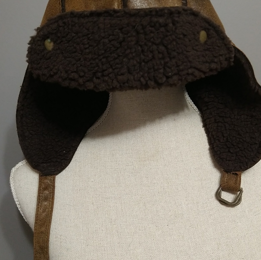 Ililily genuine authentic Aviator Pilot Cap Hat Brown